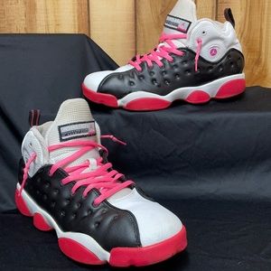 White,pink and black Team Jordan. Size 9.5